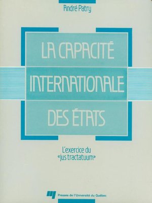 cover image of La capacité internationale des états